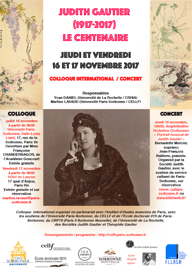 Judith Gautier le Centenaire (19172017) Institut d'études avancées