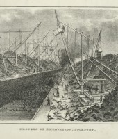 Process of excavation, Lockport.&quot; The New York Public Library Digital Collections. 1825. https://digitalcollections.nypl.org/items/510d47d9-7eb4-a3d9-e040-e00a18064a99