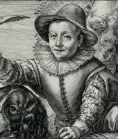 Hendrick Goltzius, Portrait de  Frederick de Vries, gravure sur cuivre, 1597, 35,8 x 26,7 cm.